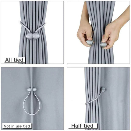 1 pair magnetic curtain Tie Knot ,decorative rope holdback holder for home window drapries hooks
