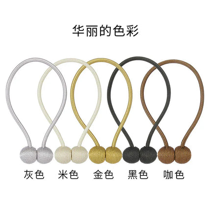 1 pair magnetic curtain Tie Knot ,decorative rope holdback holder for home window drapries hooks