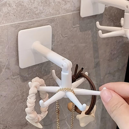 360 Degrees Rotating Folding Hook Self-Adhesive 180 Degrees Vertical Flip Hook