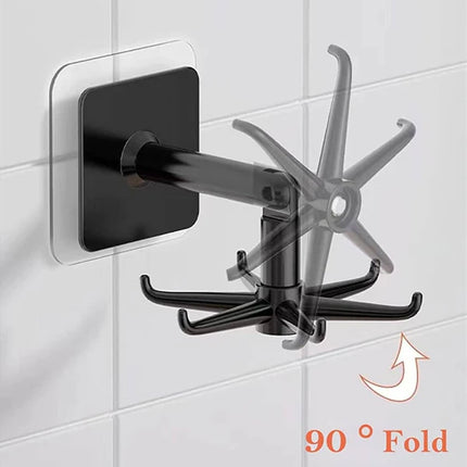 360 Degrees Rotating Folding Hook Self-Adhesive 180 Degrees Vertical Flip Hook
