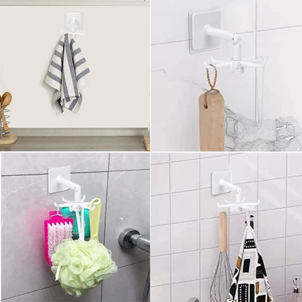 360 Degrees Rotating Folding Hook Self-Adhesive 180 Degrees Vertical Flip Hook