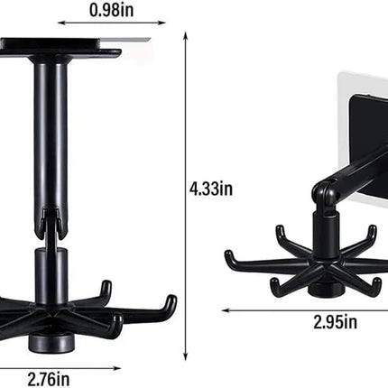 360 Degrees Rotating Folding Hook Self-Adhesive 180 Degrees Vertical Flip Hook