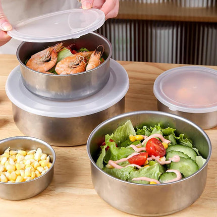 5 Pcs Stainless Steel Food Storage Box Set – Airtight, Leak-Proof Kitchen Containers