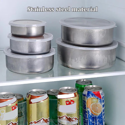 5 Pcs Stainless Steel Food Storage Box Set – Airtight, Leak-Proof Kitchen Containers