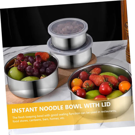 5 Pcs Stainless Steel Food Storage Box Set – Airtight, Leak-Proof Kitchen Containers