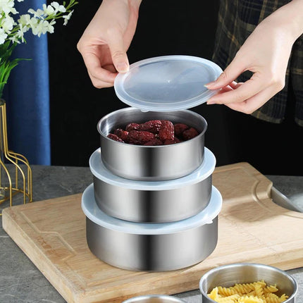 5 Pcs Stainless Steel Food Storage Box Set – Airtight, Leak-Proof Kitchen Containers