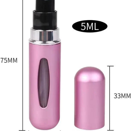 Travel Perfume Rechargeable Spray Bottle Mini Refillable Spray Jar Scent Pump
