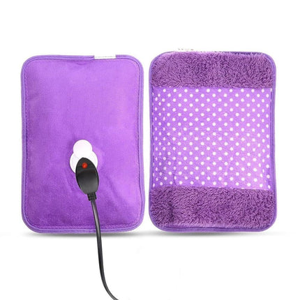 Velvet Electric Hot Water Bag with Cover, Rechargeable Heated Water Bag with Flannel Cover