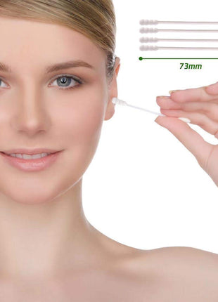 200 Pieces Cotton Swabs, Double Spiral Tipped with Paper Stick