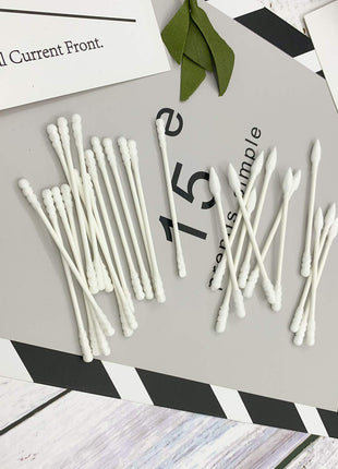 200 Pieces Cotton Swabs, Double Spiral Tipped with Paper Stick