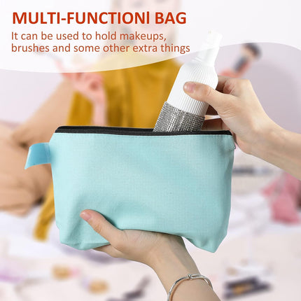 3-Pack Canvas Zipper Pouch – Multi-Purpose Cotton Makeup, Toiletry & DIY Craft Bags (2)