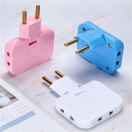 3-in-1 Foldable Multi-Socket Plug Adapter Rotatable 180° Wireless Converter