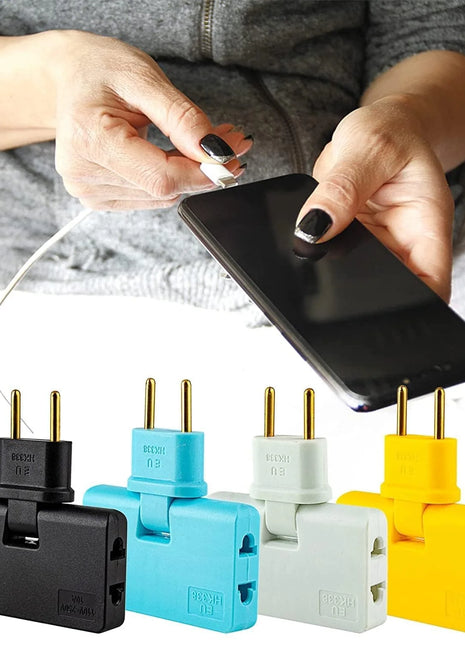 3-in-1 Foldable Multi-Socket Plug Rotatable 180°