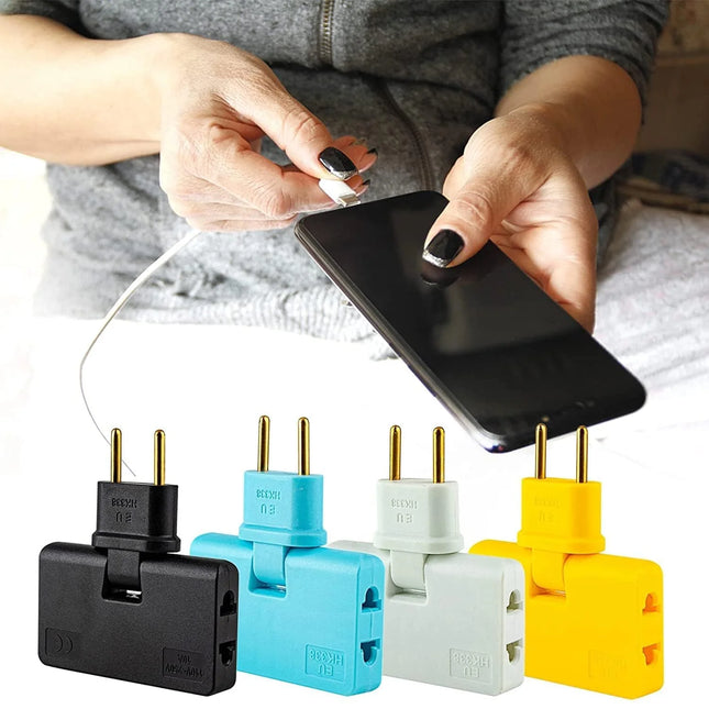 3-in-1 Foldable Multi-Socket Plug Adapter Rotatable 180° Wireless Converter