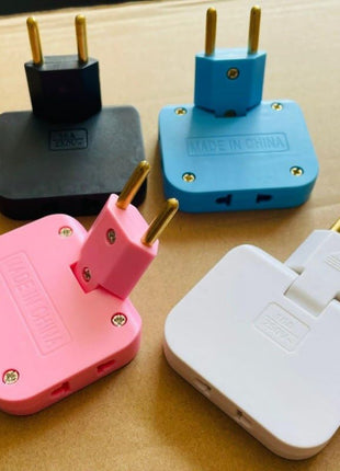 3-in-1 Foldable Multi-Socket Plug Rotatable 180°