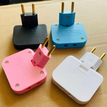 3-in-1 Foldable Multi-Socket Plug Adapter Rotatable 180° Wireless Converter
