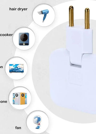 3-in-1 Foldable Multi-Socket Plug Rotatable 180°