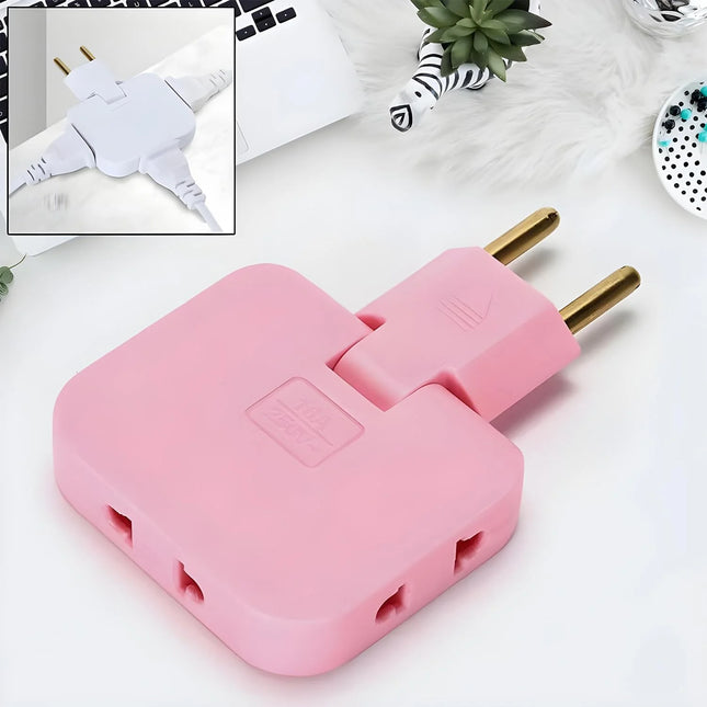 3-in-1 Foldable Multi-Socket Plug Adapter Rotatable 180° Wireless Converter