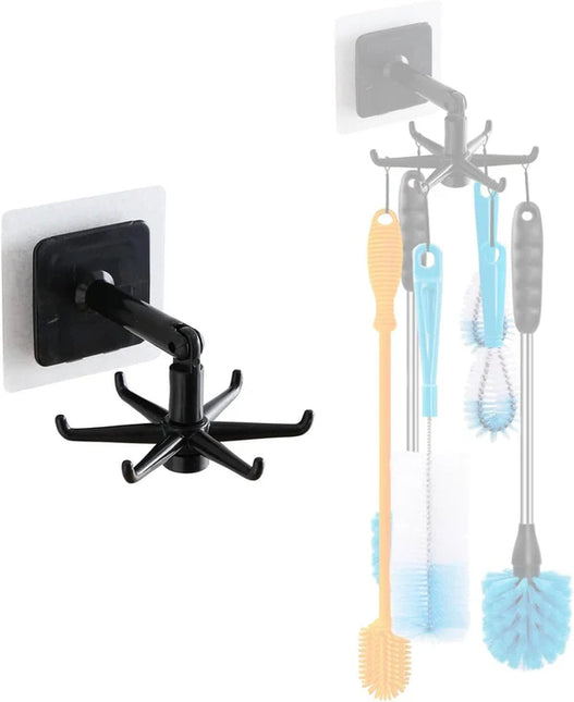 360 Degrees Rotating Folding Hook Self-Adhesive 180 Degrees Vertical Flip Hook