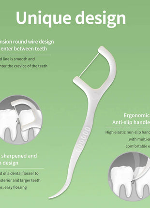 50Pcs Dental Floss Stick