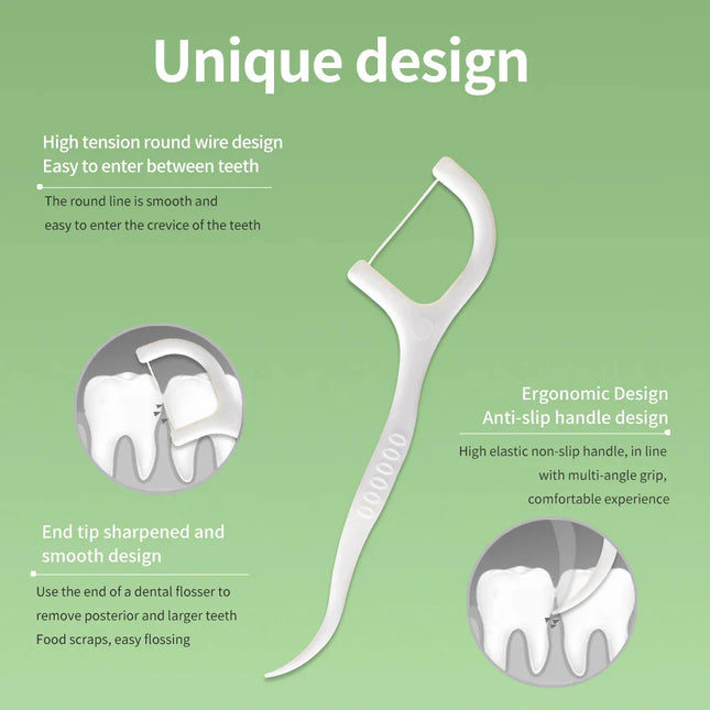 50Pcs Dental Floss Stick