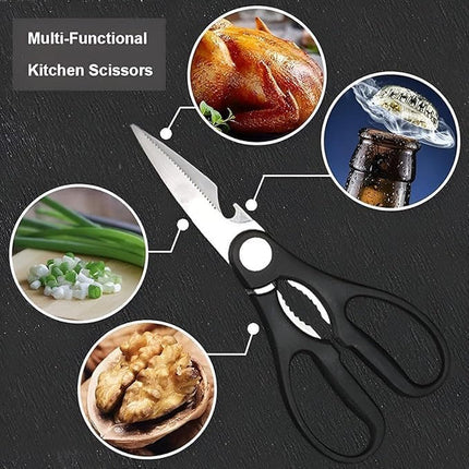 6-piece set featuring sharp knives, robust scissors designed for professional chefs