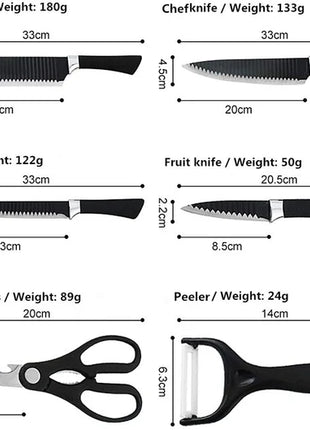 6-piece International sharp knifes Set