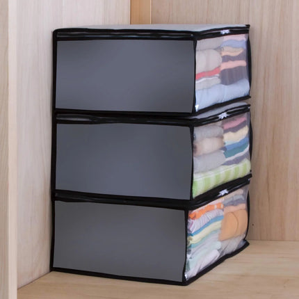 Cloth Storage Bags with Clear Window Shirt,Pant,three pcs Organizer