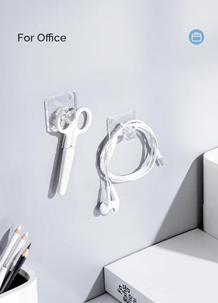 Crystal Wall Hooks–4 Pcs Adhesive Diamond Hooks