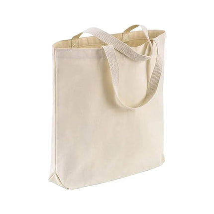 EcoSmart Natural Cotton Tote – Lightweight, Zipperless, Canvas Shopping Bag (Single Piece)