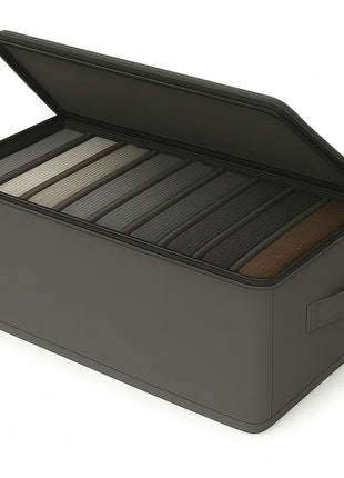 Full Zipper 9-Grid Drawer Clothes Organizer