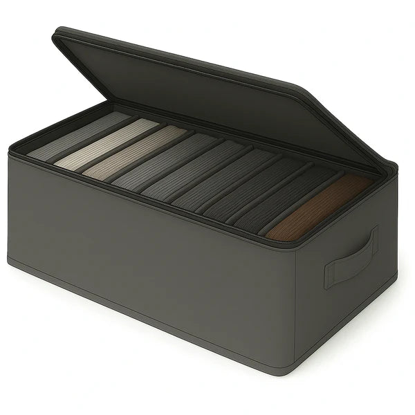 Full Zipper 9-Grid Drawer Clothes Organizer for Wardrobe & Folded Clothes