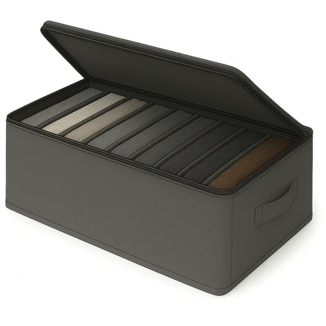 Full Zipper 9-Grid Drawer Clothes Organizer