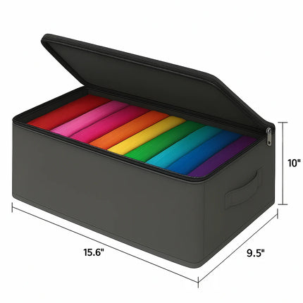 Full Zipper 9-Grid Drawer Clothes Organizer for Wardrobe & Folded Clothes