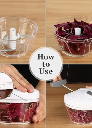 Hand String Vegetable Chopper Onions Cutter for Vegetable Fruits Nuts