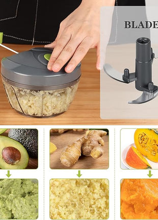 Hand String Vegetable Chopper Onions Cutter for Vegetable Fruits Nuts