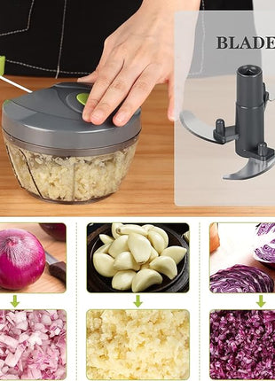 Hand String Vegetable Chopper Onions Cutter for Vegetable Fruits Nuts