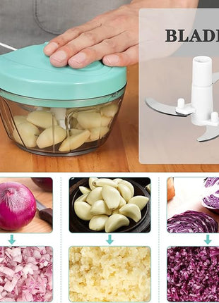 Hand String Vegetable Chopper Onions Cutter for Vegetable Fruits Nuts