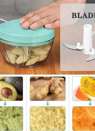 Hand String Vegetable Chopper Onions Cutter for Vegetable Fruits Nuts