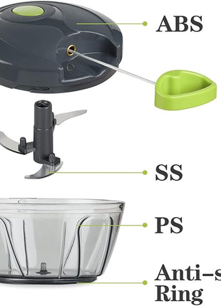 Hand String Vegetable Chopper Onions Cutter for Vegetable Fruits Nuts