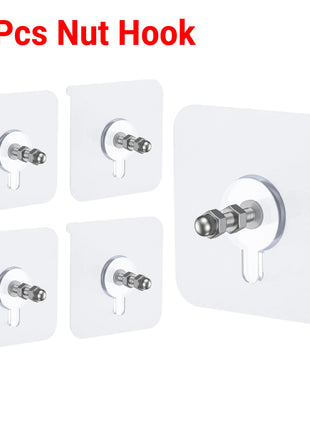 Adhesive Wall Hooks for Hanging 4 Pcs