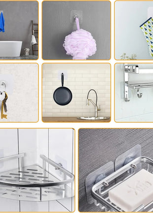 Adhesive Wall Hooks for Hanging 4 Pcs