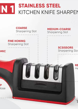 Knife Sharpener – 4 Stage Sharpening Kit