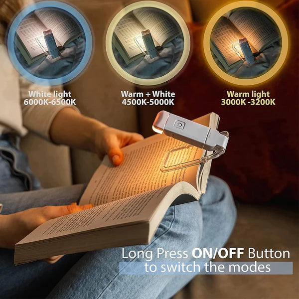 LED Book Reading Light – USB Rechargeable