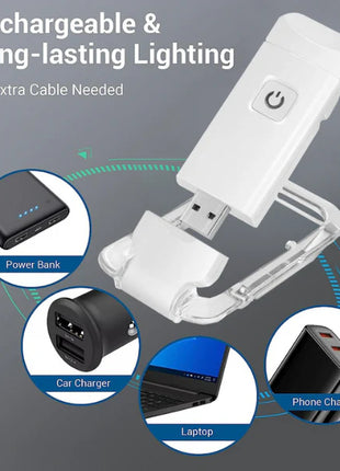 LED Book Reading Light – USB Rechargeable