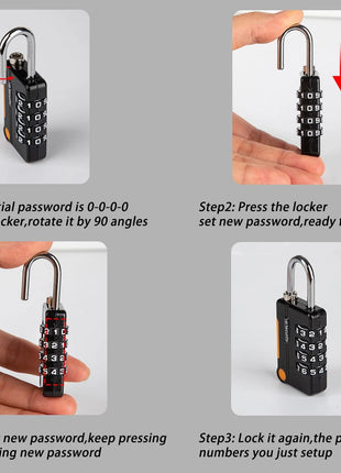 4 Digits Combination Padlock Waterproof Lock