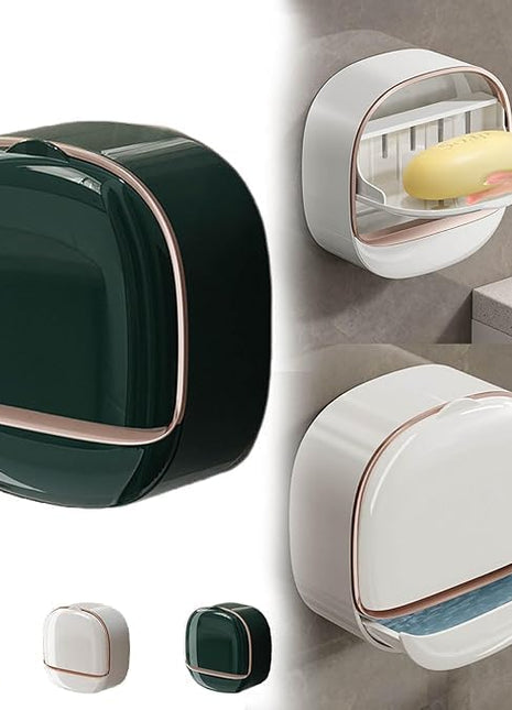 Luxury Soap Holder Soap Box with Flip Lid for Bathroom