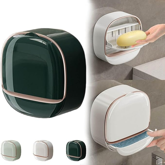 Luxury Soap Holder Soap Box with Flip Lid for Bathroom
