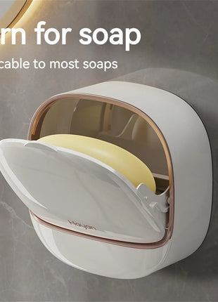 Luxury Soap Holder Soap Box with Flip Lid for Bathroom