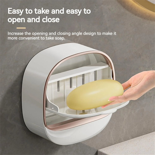 Luxury Soap Holder Soap Box with Flip Lid for Bathroom